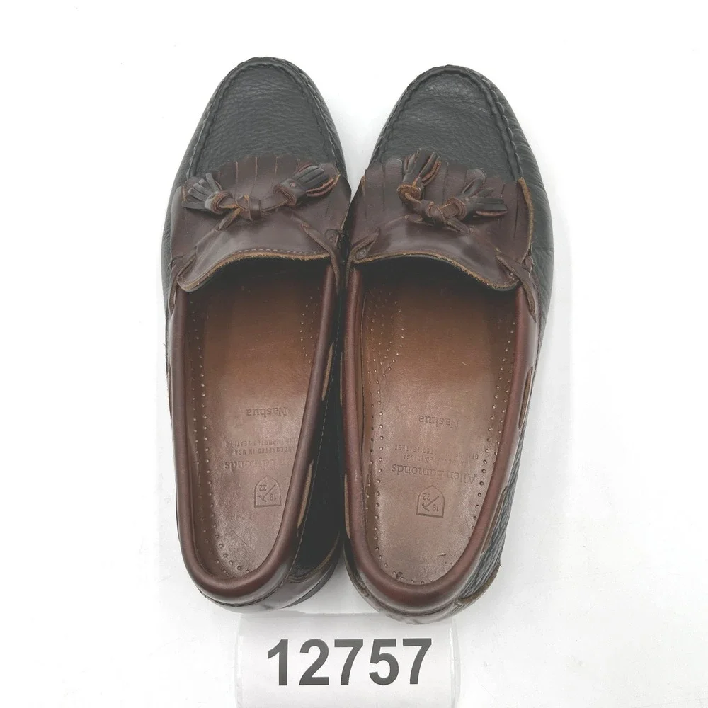 Allen Edmonds Loafers Mens 9.5 Black Brown Excellent Kiltie Tassel USA Leather